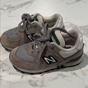 New Balance Kids' Brown and Green Sneakers